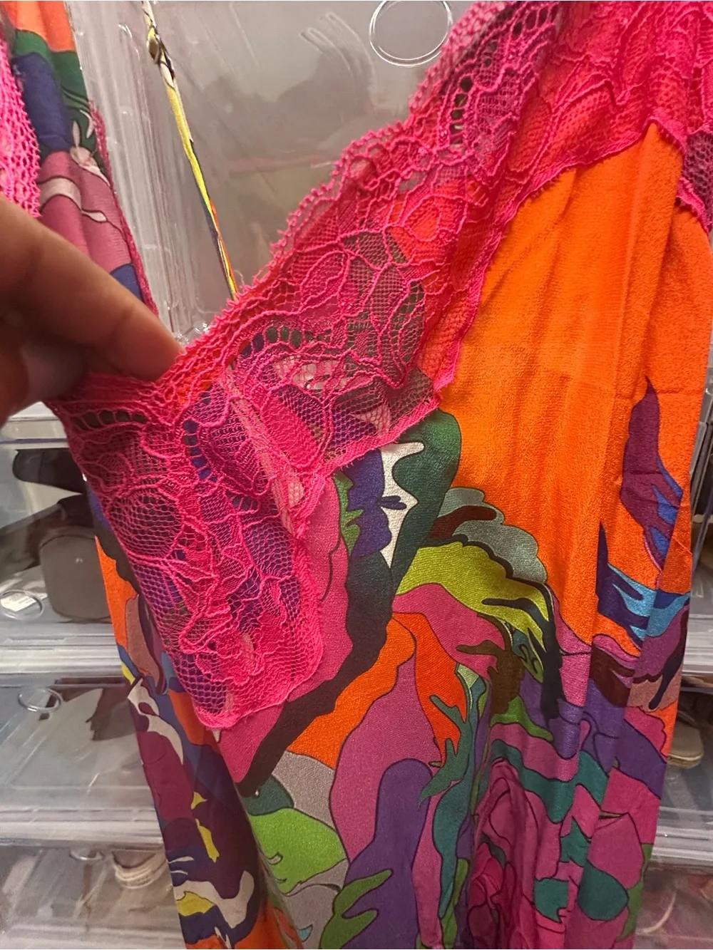Anna Scholz Orange/Pink Kimono robe and gown